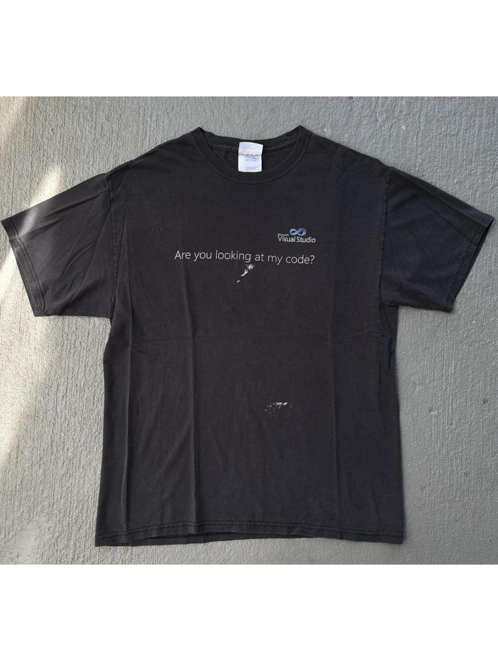 Vintage 2000s Microsoft Visual Studio looking at my code Y2K Tech Shirt Large
